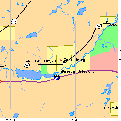 Greater Galesburg map