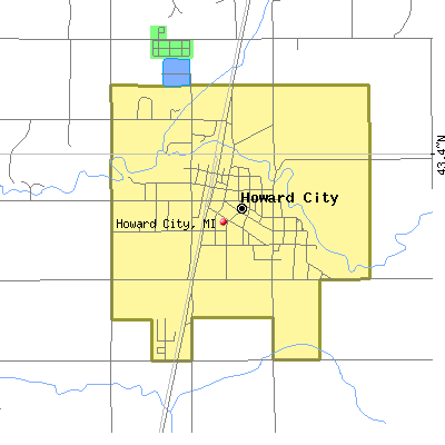 Howard City map