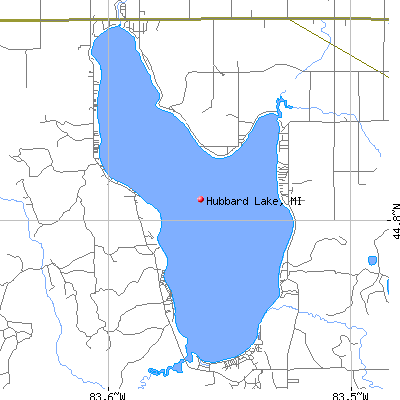 Hubbard Lake map