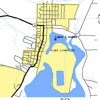 Lake Linden map