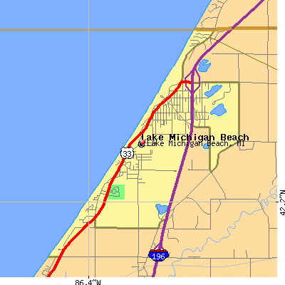Lake Michigan Beach map