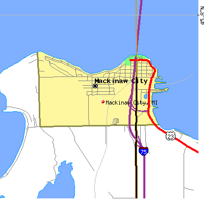 Mackinaw City map