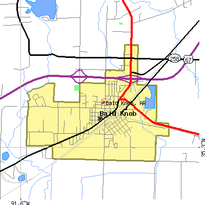 Bald Knob map