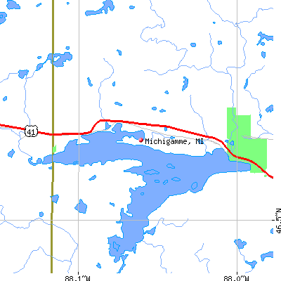 Michigamme map