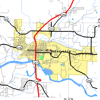 Batesville map