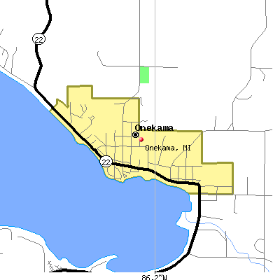 Onekama map