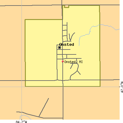 Onsted map