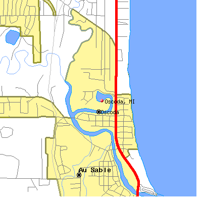 Oscoda map