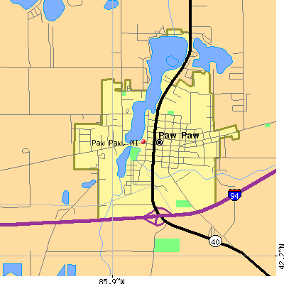 Paw Paw map