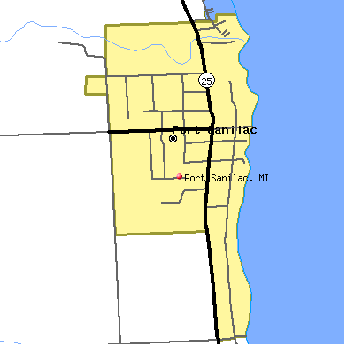 Port Sanilac map