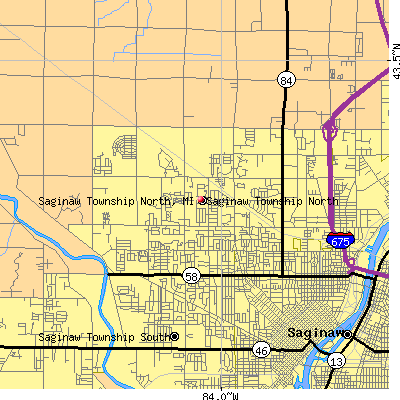 Saginaw Township North map