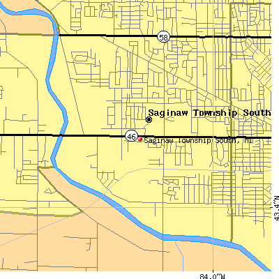 Saginaw Township South map