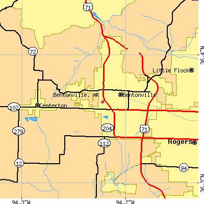 Bentonville map