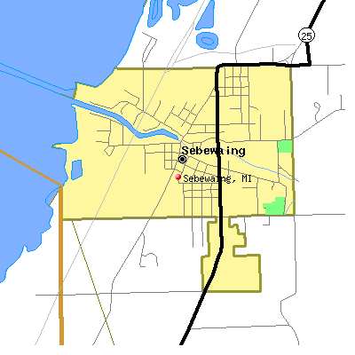 Sebewaing map