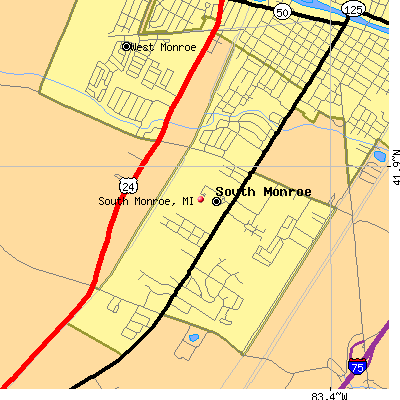 South Monroe map