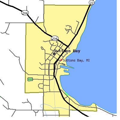 Suttons Bay map