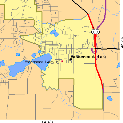 Vandercook Lake map