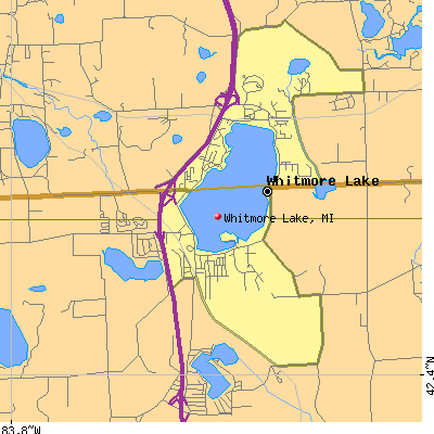 Whitmore Lake map