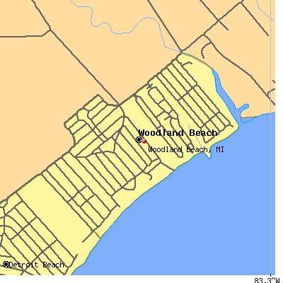 Woodland Beach map