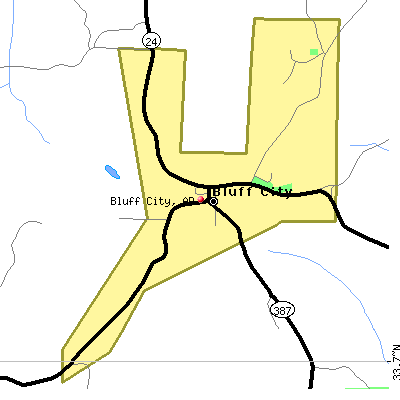 Bluff City map