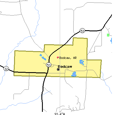 Bodcaw map