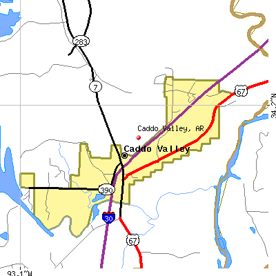 Caddo Valley map