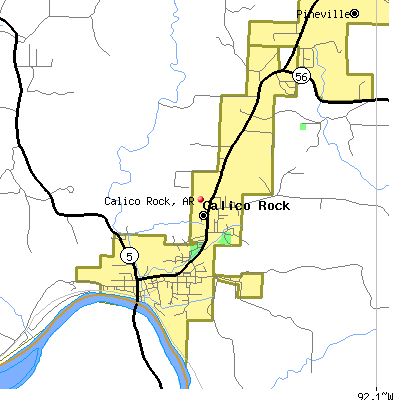Calico Rock map