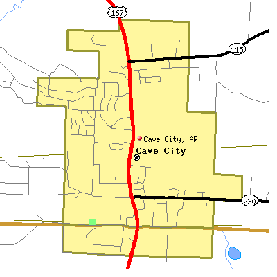 Cave City map