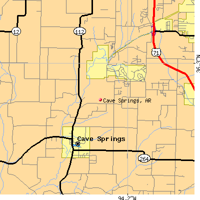 Cave Springs map