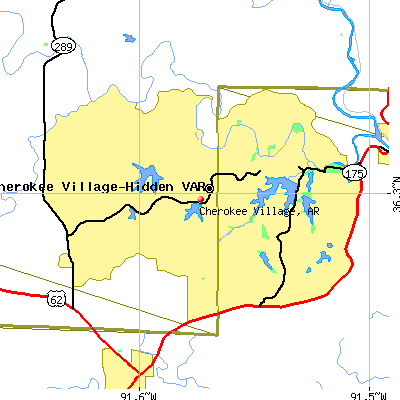 Cherokee Village map