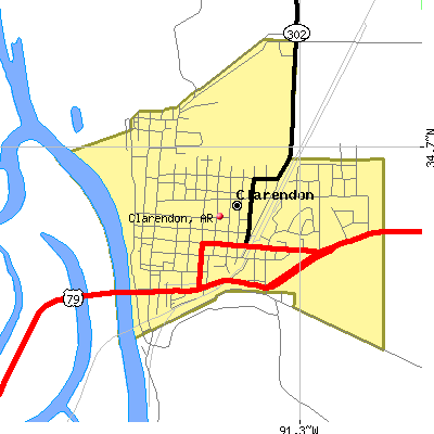 Clarendon map