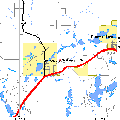 Nashwauk map