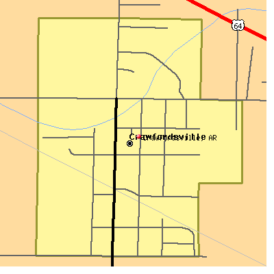 Crawfordsville map