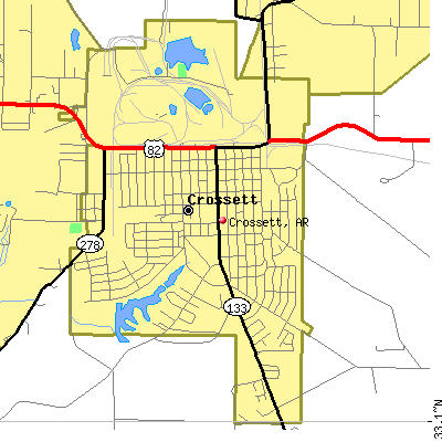 Crossett map