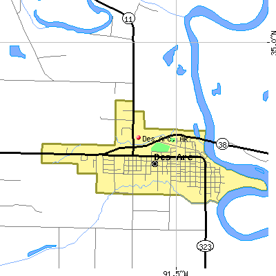 Des Arc map
