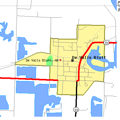 De Valls Bluff map