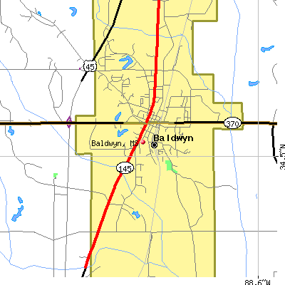 Baldwyn map