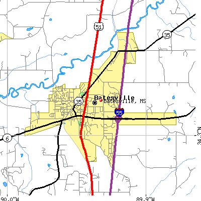 Batesville map