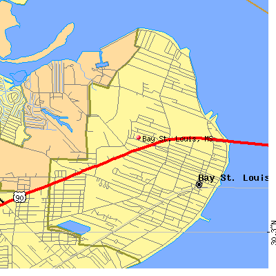 Bay St. Louis map