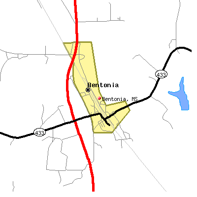 Bentonia map