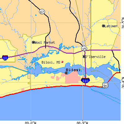Biloxi map