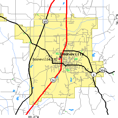 Booneville map