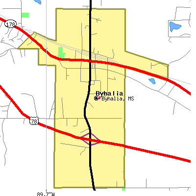 Byhalia map
