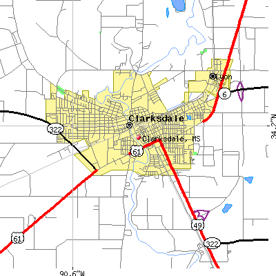 Clarksdale map