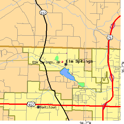 Elm Springs map