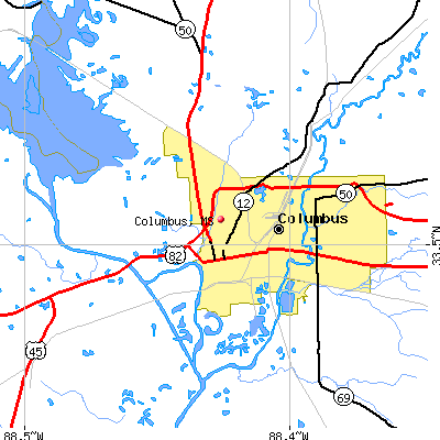 Columbus map