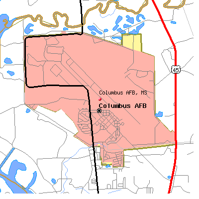 Columbus AFB map