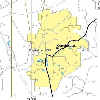 Conehatta map