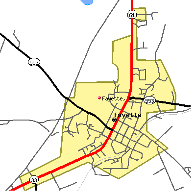 Fayette map