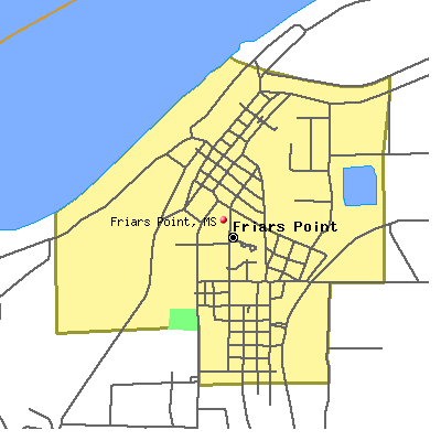 Friars Point map